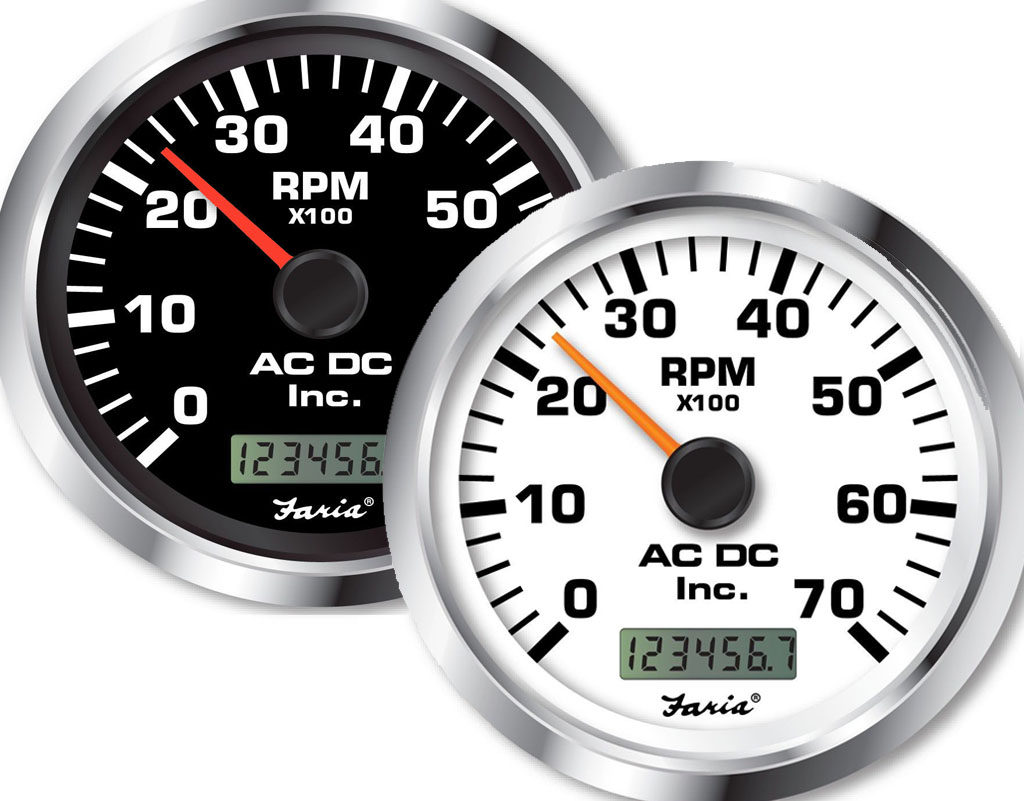 Gasoline Tachometer with Digital Hourmeter – 7000 RPM – AC ... vdo senders wiring diagrams 