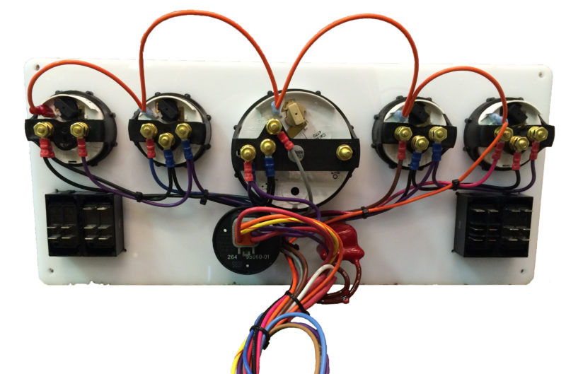 Marine Instrument Panel With 4 Rocker Switches
